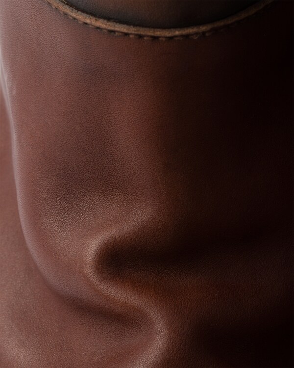 Bottes en cuir nappa antique - Marron Cacao Bottes en cuir nappa antique - Marron Cacao