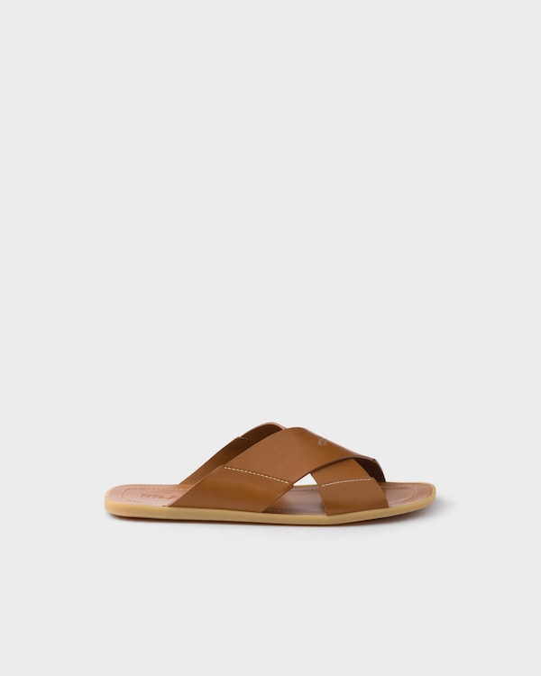 Leather crisscross sandals Leather crisscross sandals