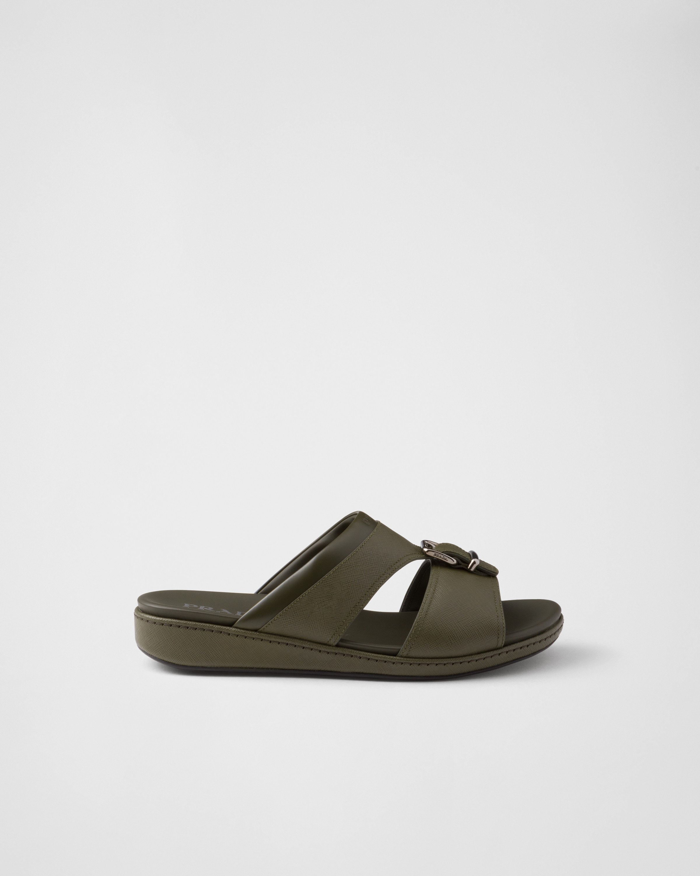 Prada saffiano sandals hot sale