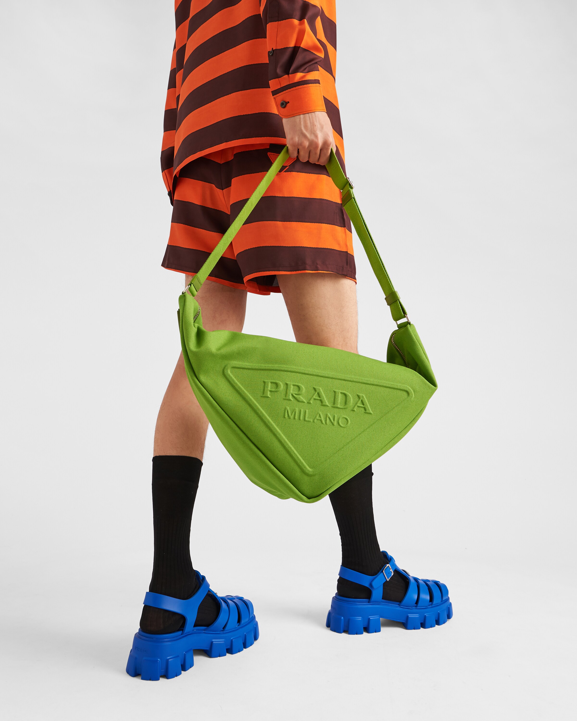 Sapphire Blue Rubber sandals Prada