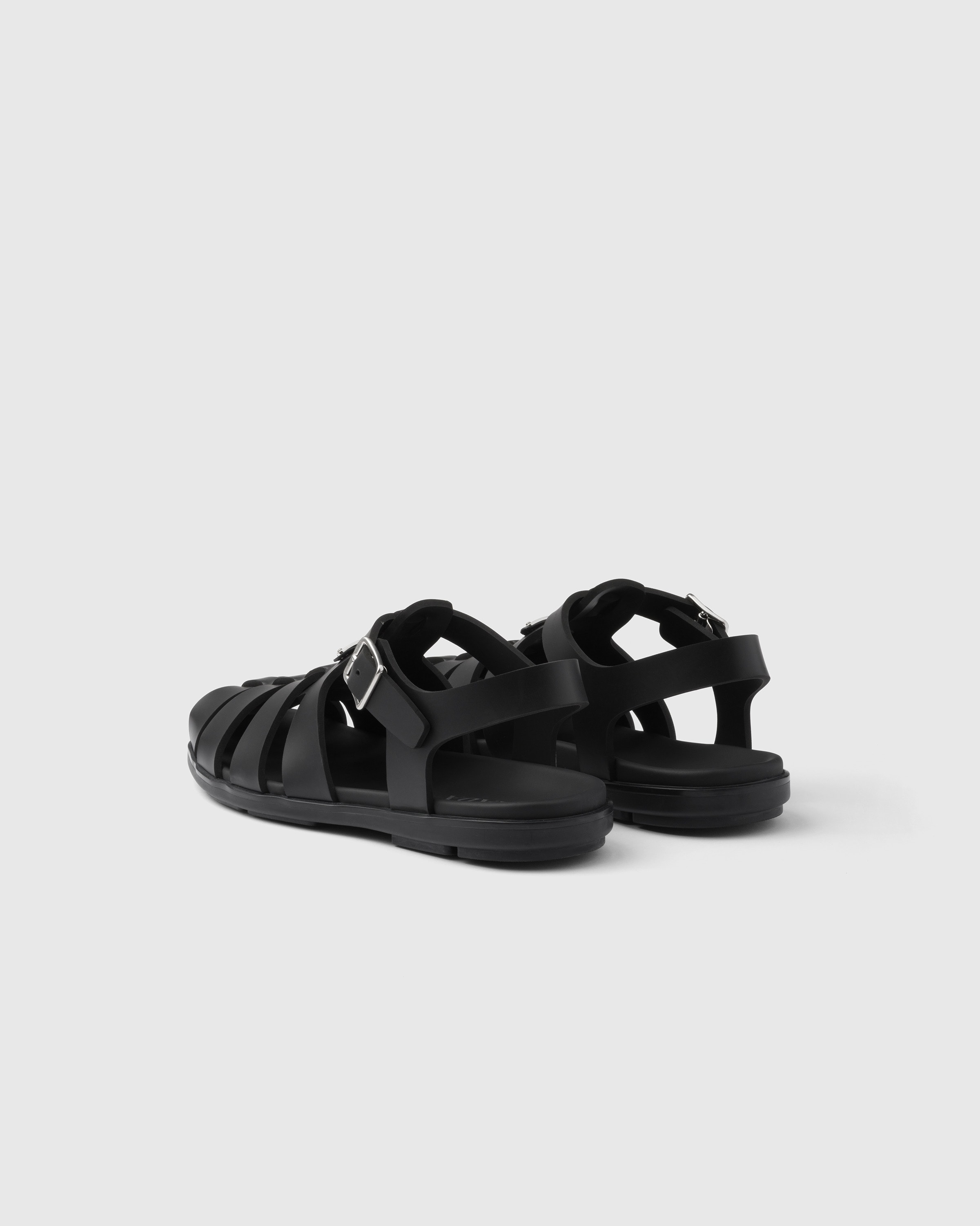 ブラック ラバー フィッシャーマンサンダル | PRADA