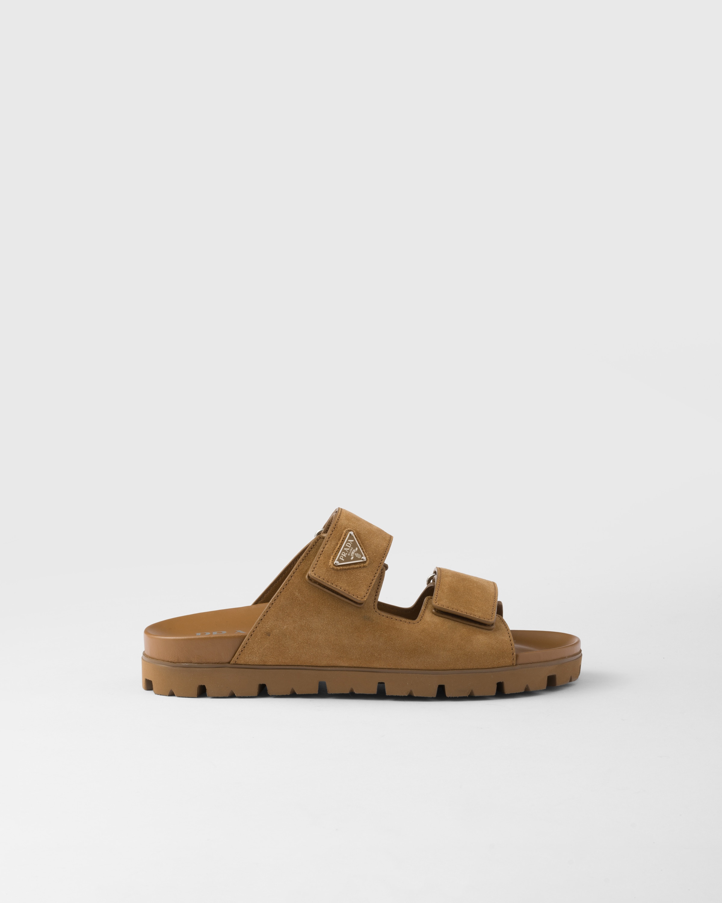 Prada Suede Band Sandals, Man, Cinnamon, Size 7