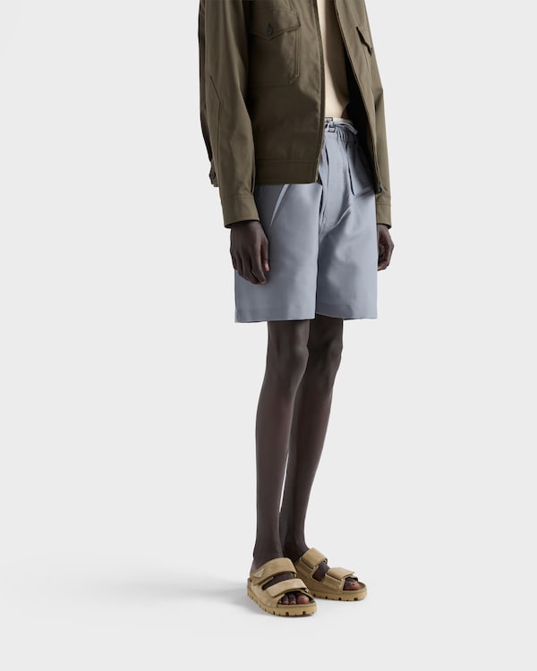 Sandales avec bande en veau velours - Beige Désert Sandales avec bande en veau velours - Beige Désert
