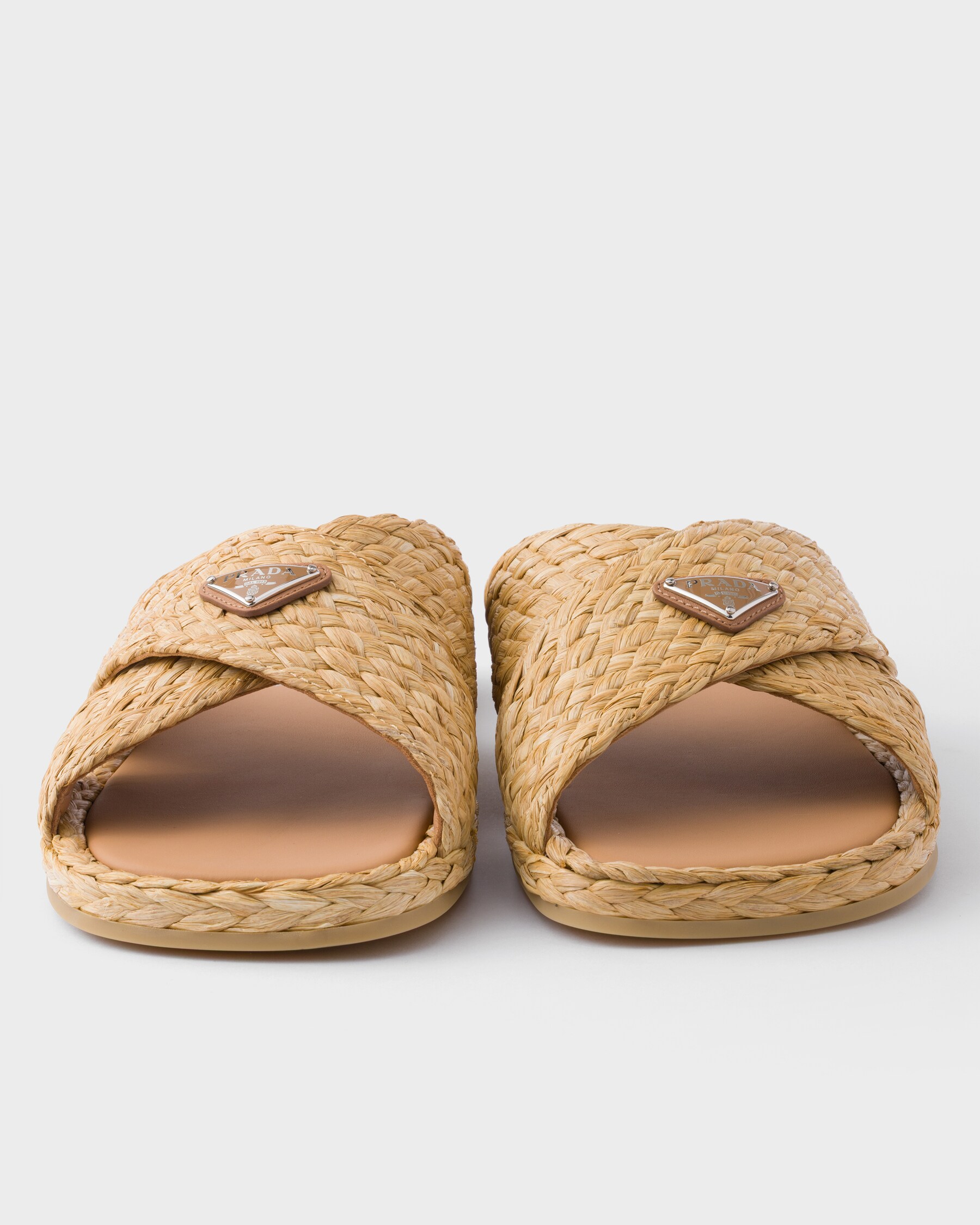 Natural Raffia Sandals | PRADA