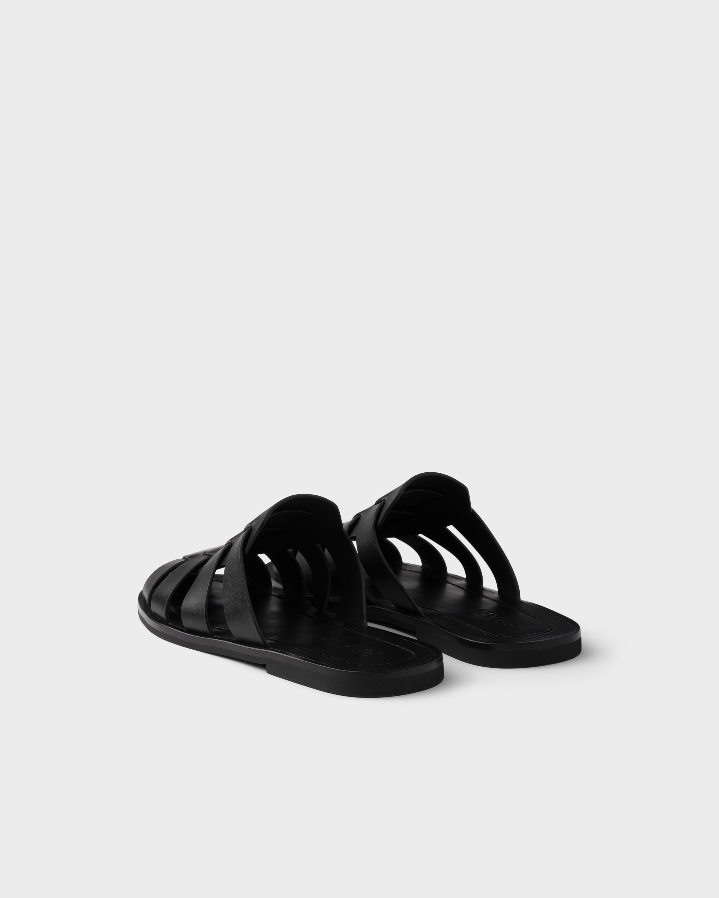 ブラック レザー フィッシャーマン ミュール | PRADA