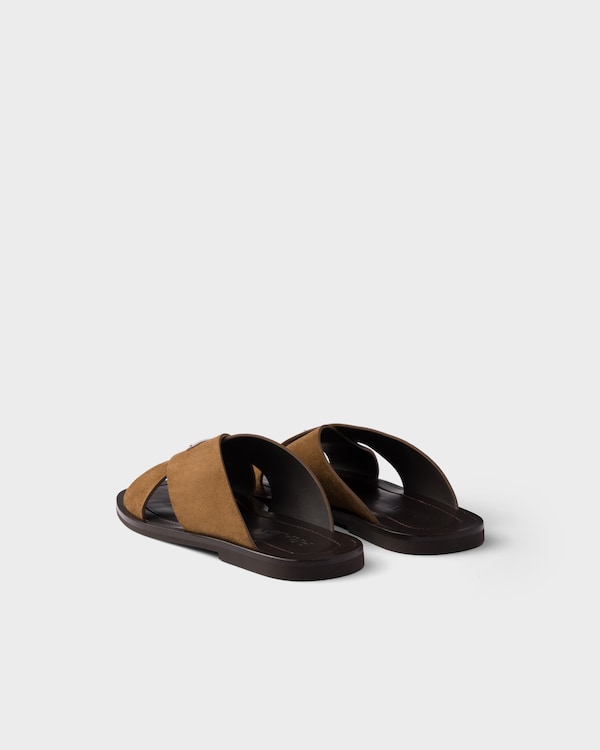 Suede crisscross slides Suede crisscross slides