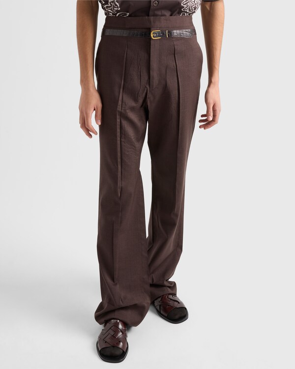 صندل مفتوح من الخلف بشريط من الجلد المصقول - بني داكن صندل مفتوح من الخلف بشريط من الجلد المصقول - بني داكن