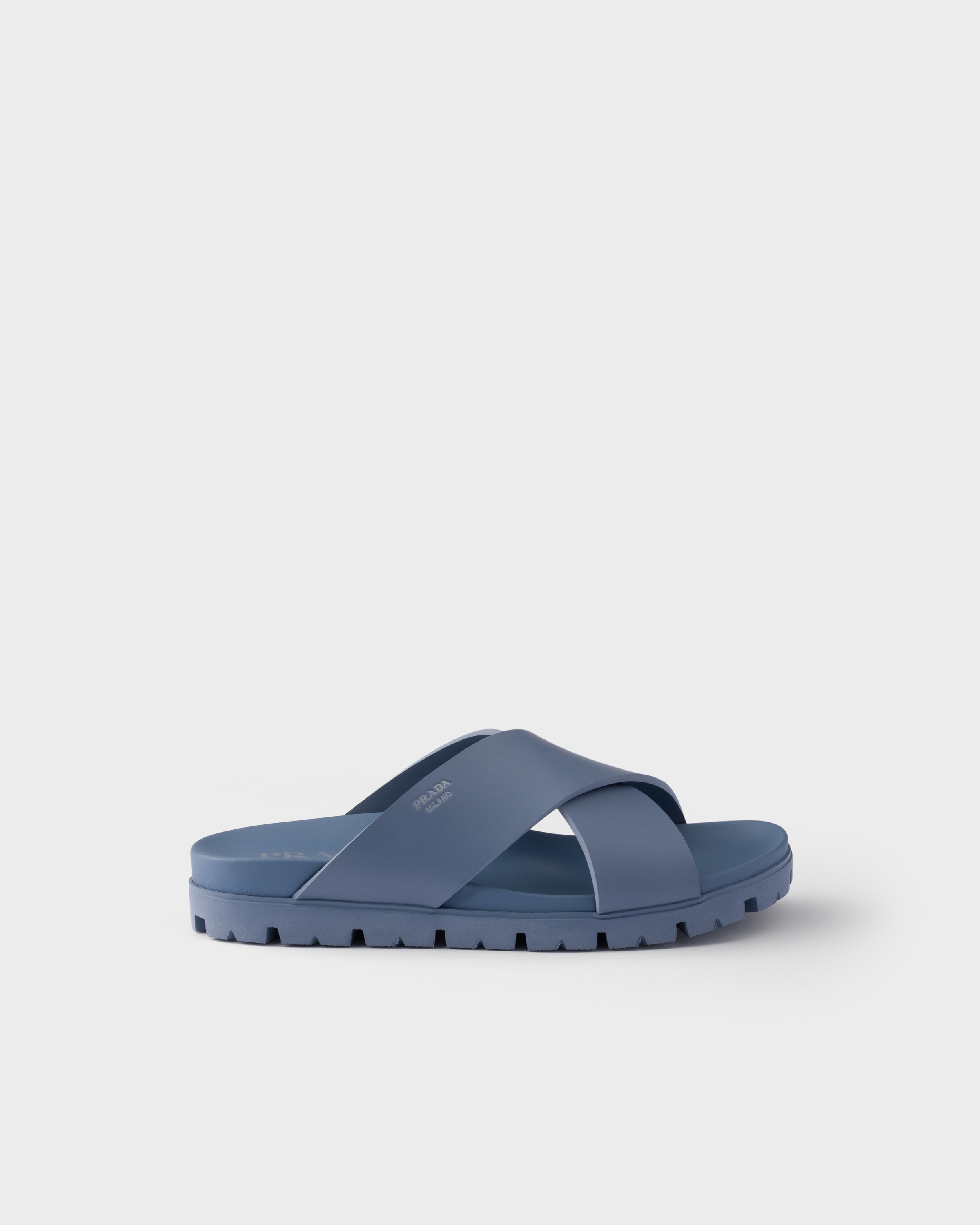 Prada Crisscross rubber slides