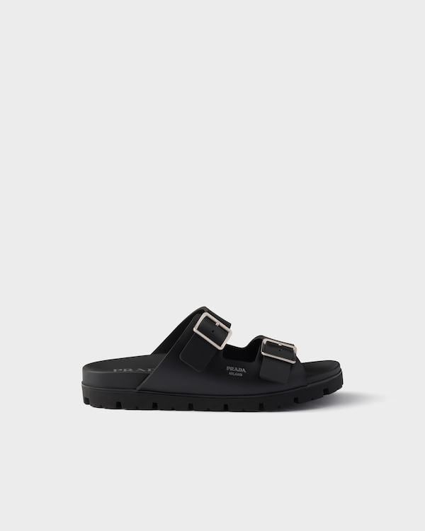 Sandalias con tiras de goma - Negro Sandalias con tiras de goma - Negro