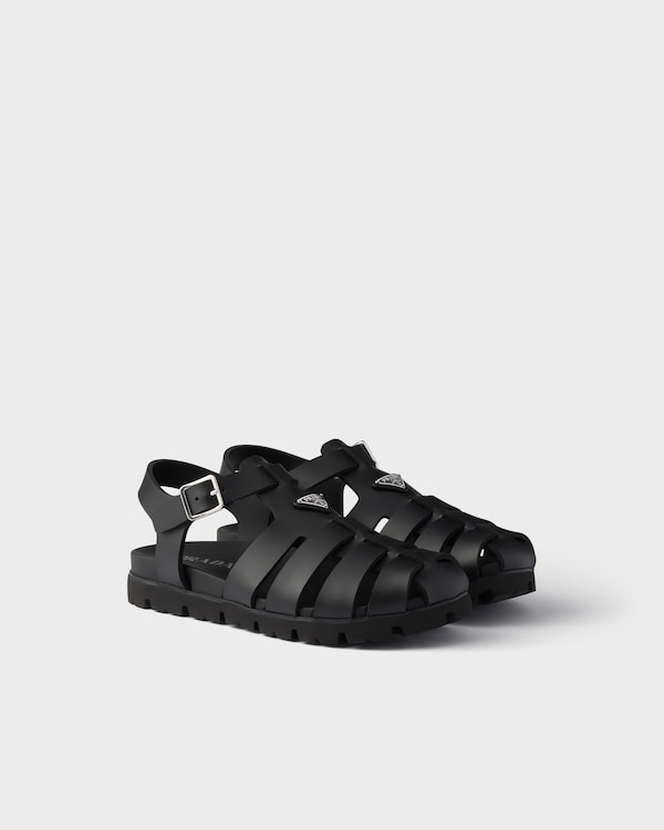 Rubber fisherman sandals - Black Rubber fisherman sandals - Black