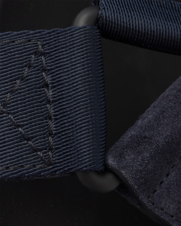 Suede and woven tape sporty sandal - Navy Suede and woven tape sporty sandal - Navy