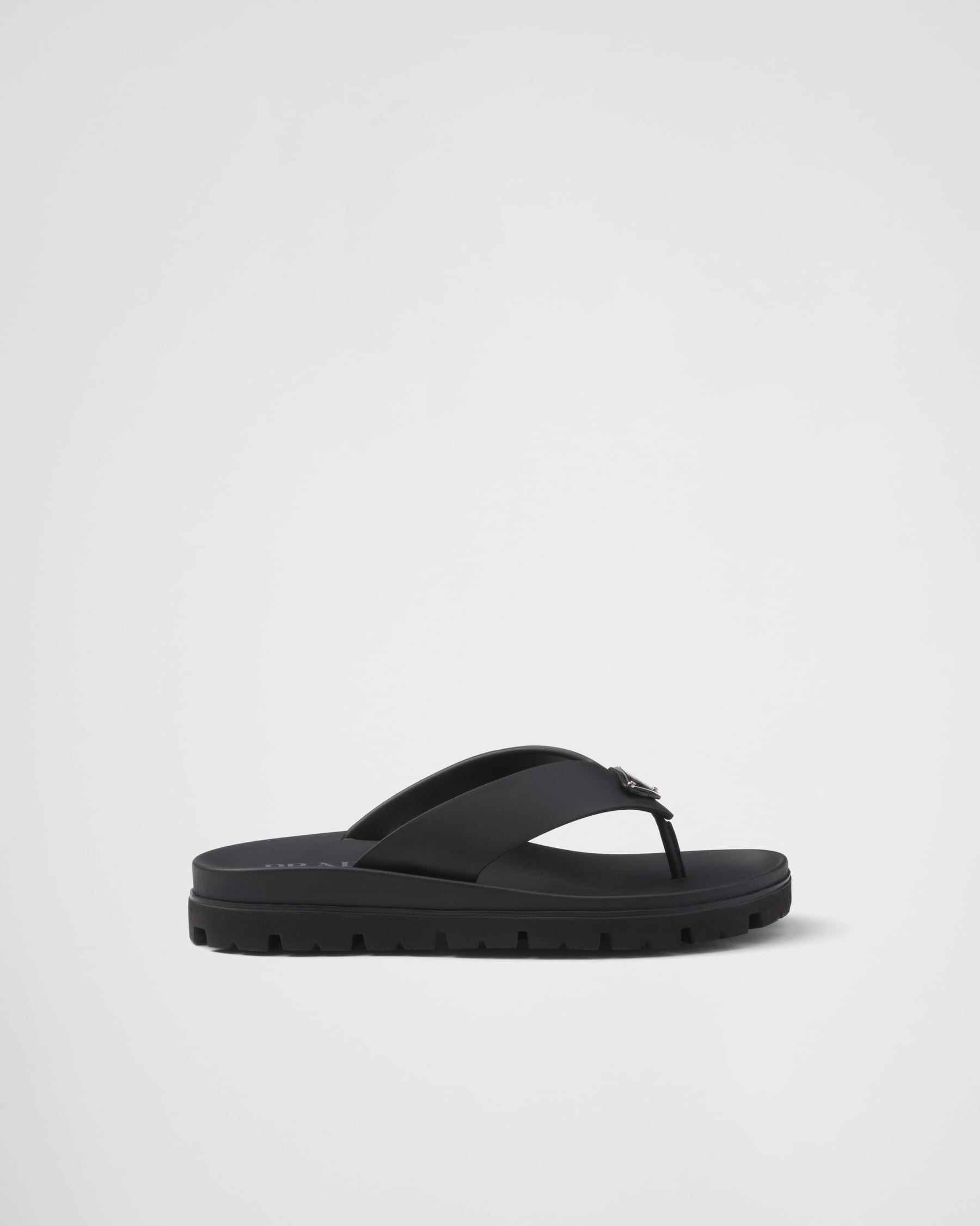 PRA THONG FLATFORM SANDALS WHITE LAMBSKIN main image 1