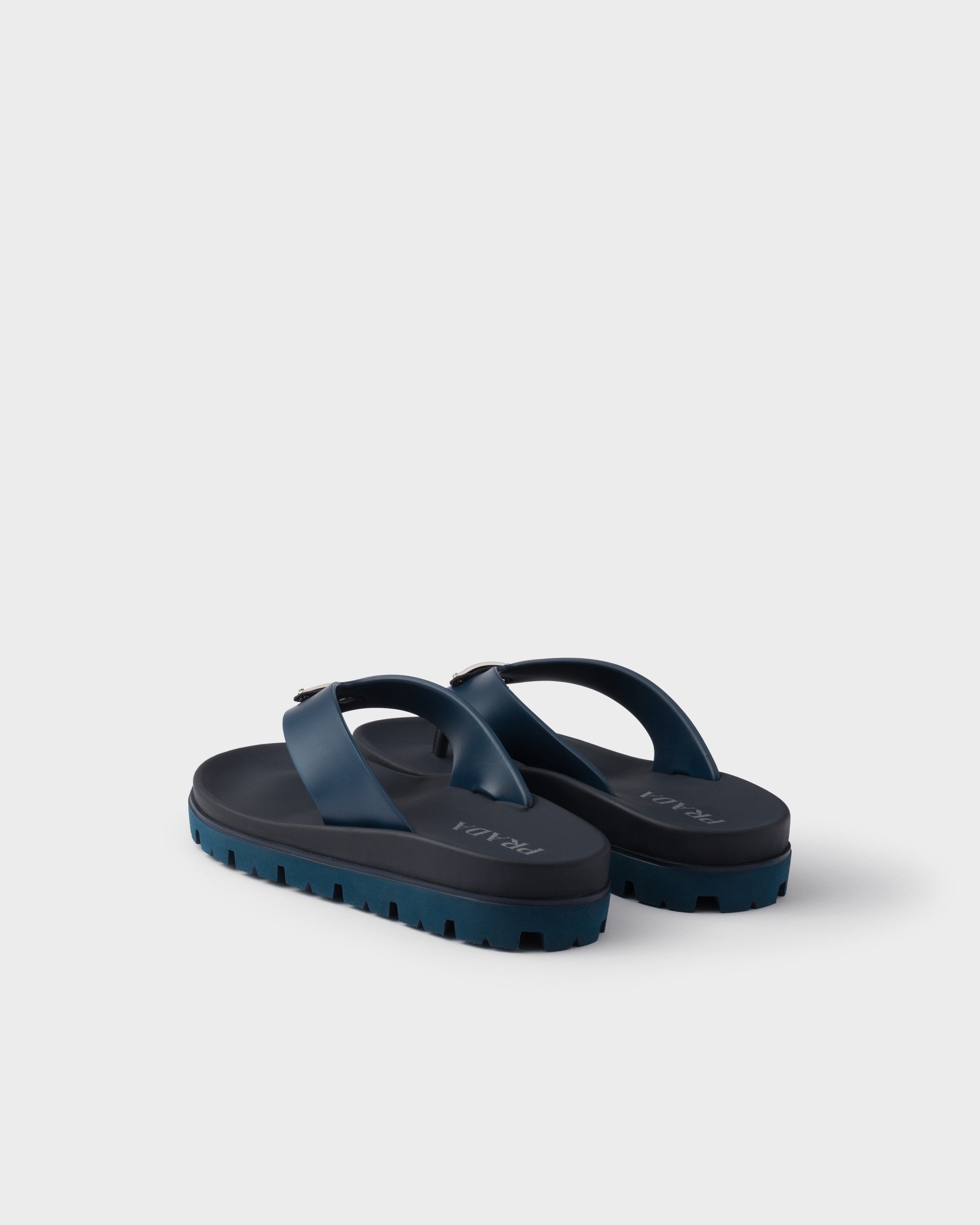 ネイビー ラバー トングサンダル | PRADA