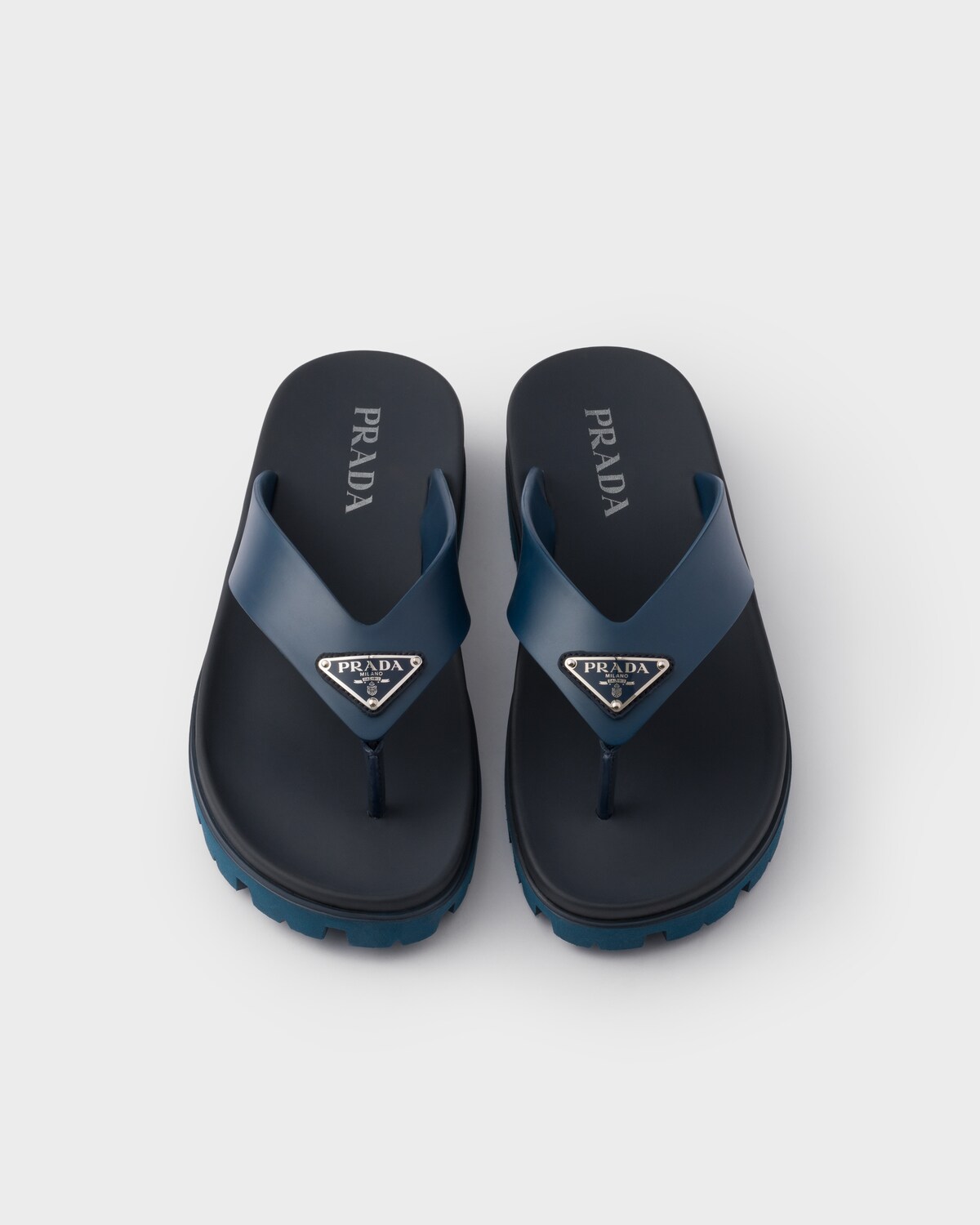 PRA RUBBER THONG SANDALS WHITE VELVET