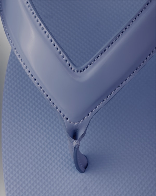 Brushed leather flip-flops - Aviation Blue Brushed leather flip-flops - Aviation Blue