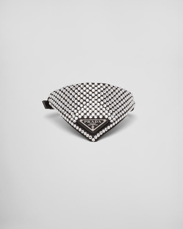 Collier pour animal en satin orné de strass Collier pour animal en satin orné de strass