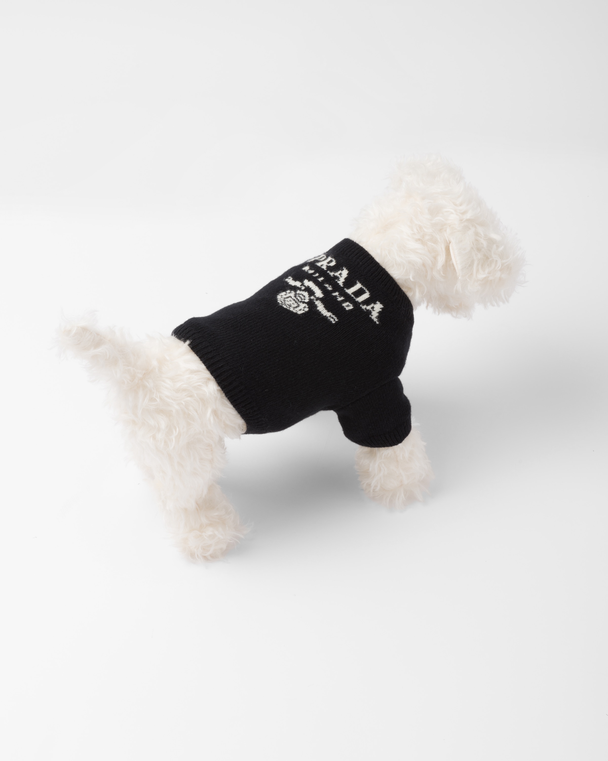 Black Wool and cashmere pet sweater | Prada