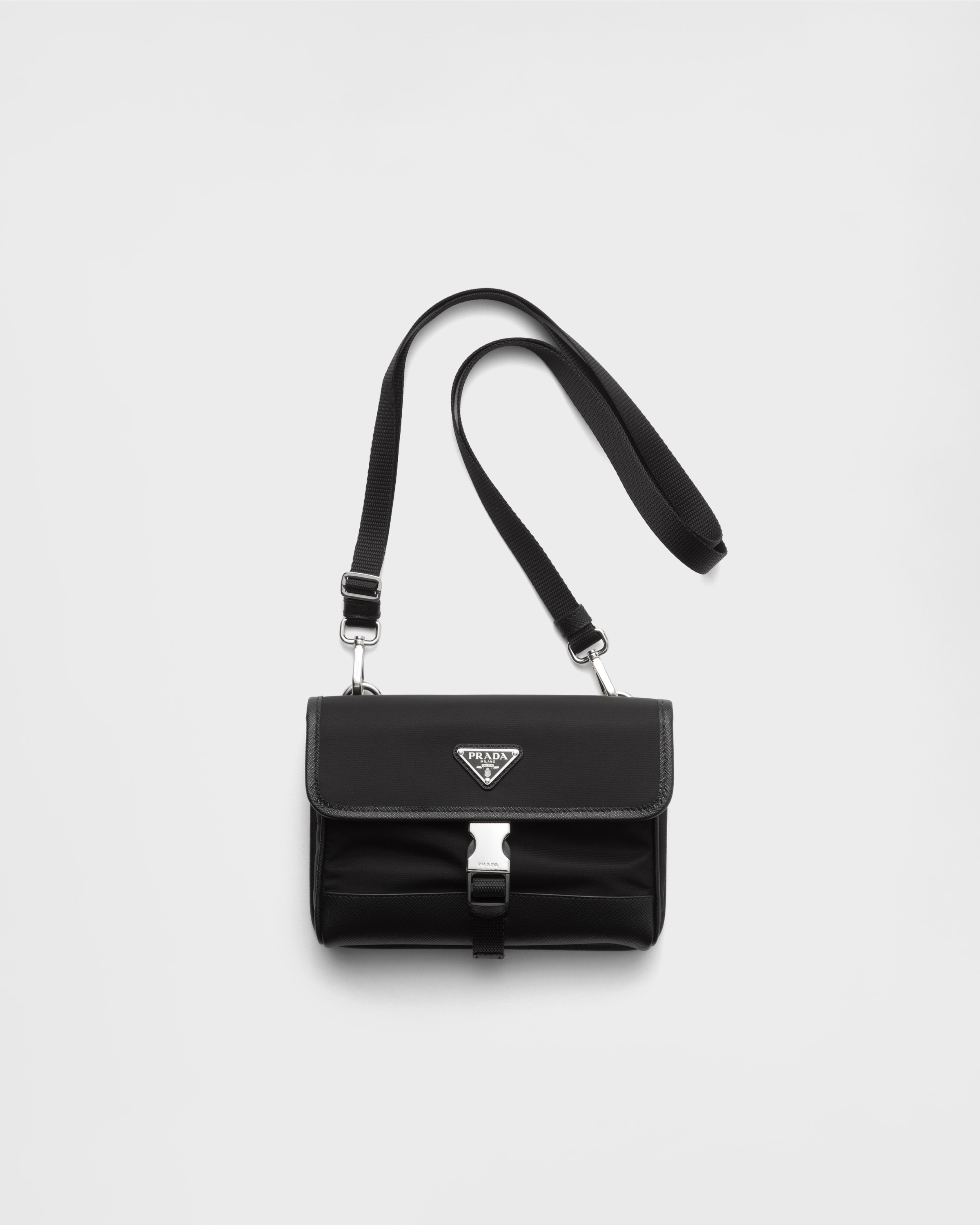 Prada Re-nylon And Saffiano Leather Smartphone Case, Man, Black
