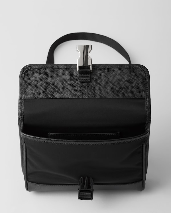 Re-Nylon and Saffiano leather smartphone case Re-Nylon and Saffiano leather smartphone case