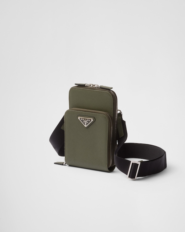 Saffiano leather smartphone case - Loden Green Saffiano leather smartphone case - Loden Green