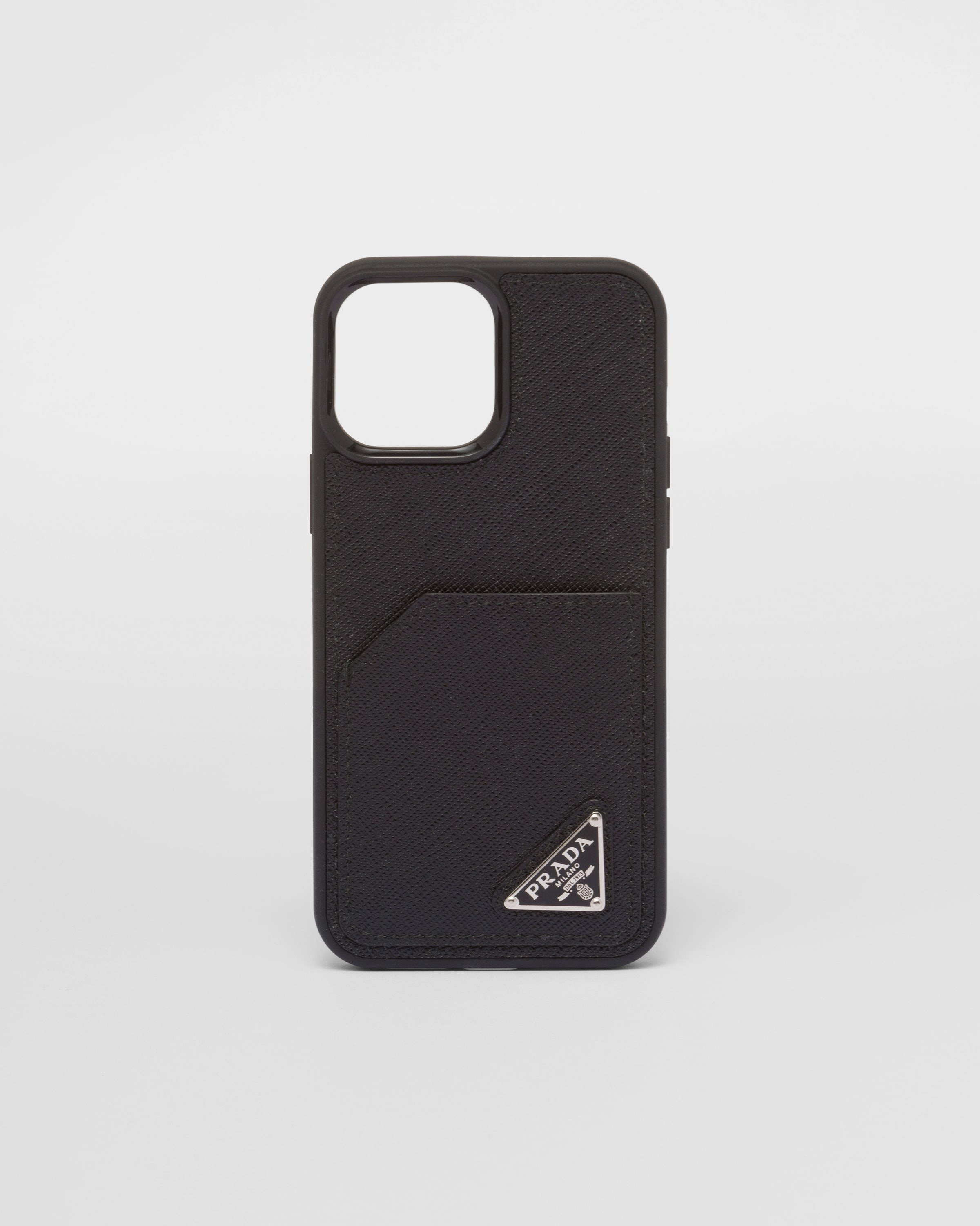 Prada saffiano cheap leather phone case
