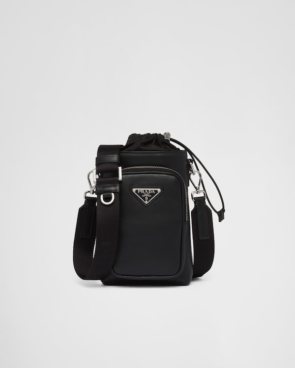 PRADA バッグチャーム レザー グレー Robot サフィアーノレザー バッグチャーム | PRADA