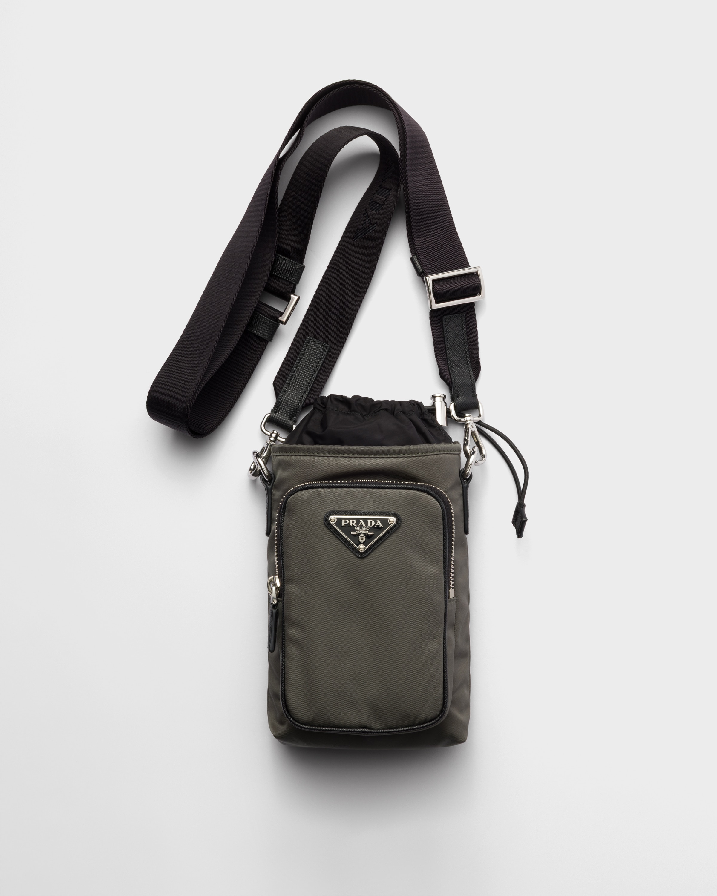 Prada Re-nylon Smartphone Case, Man, Forest Green
