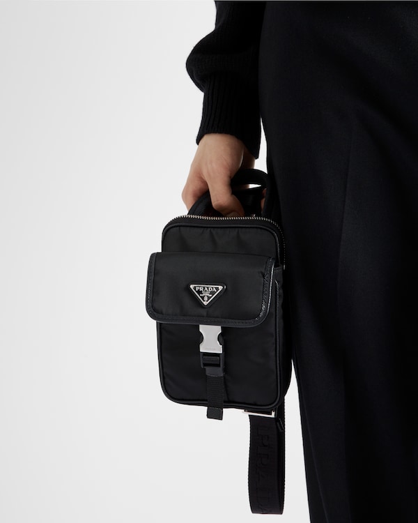 Re-Nylon and Saffiano leather smartphone case Re-Nylon and Saffiano leather smartphone case