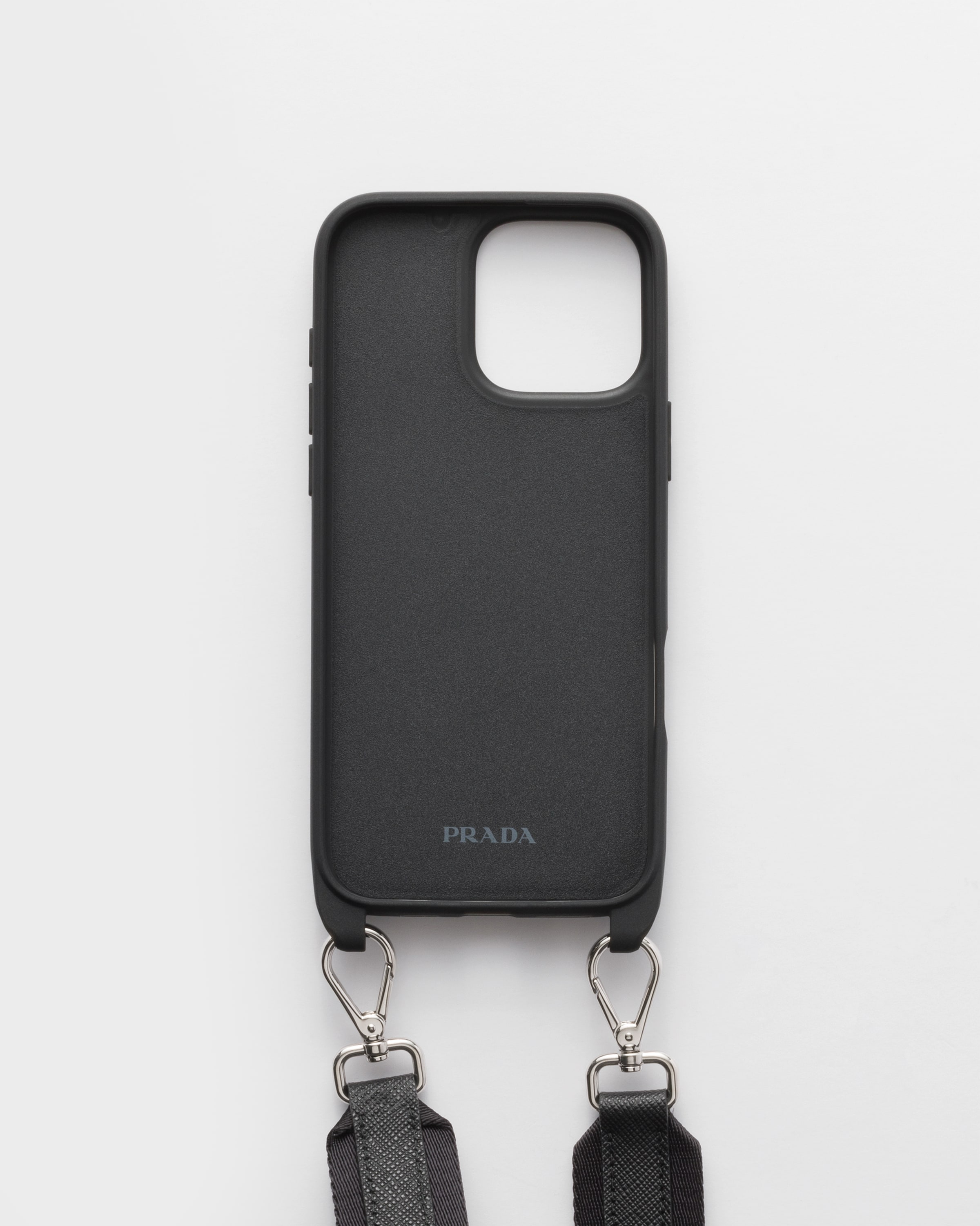 ブラック サフィアーノレザー iPhone 16 Pro Max用ケース | PRADA