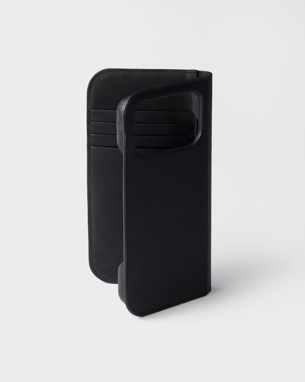 サフィアーノレザー iPhone 17 Pro Max用ケース - ブラック サフィアーノレザー iPhone 17 Pro Max用ケース - ブラック