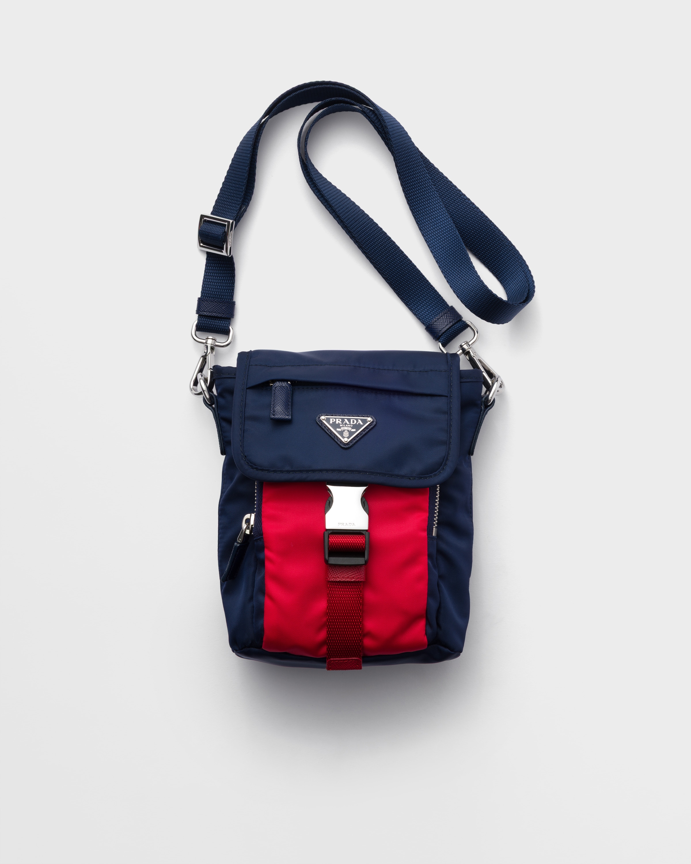 Baltic Blue/Red Re-Nylon smartphone case | PRADA - Japan