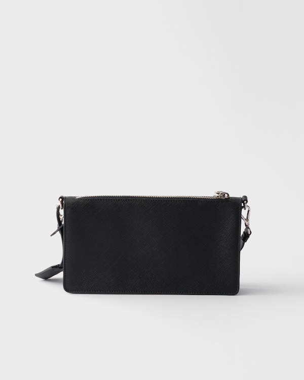 Saffiano leather pouch - Black Saffiano leather pouch - Black