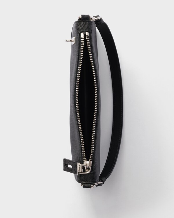 Saffiano leather pouch - Black Saffiano leather pouch - Black