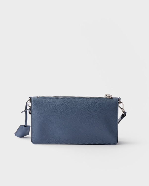 Saffiano leather pouch - Aviation Blue Saffiano leather pouch - Aviation Blue