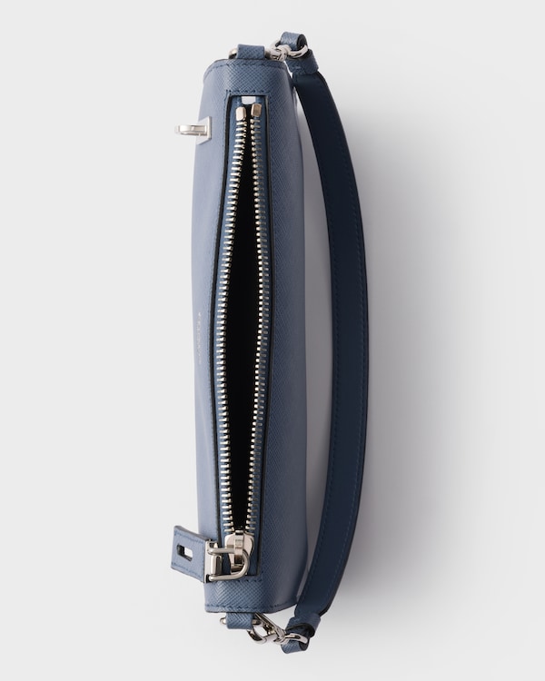 Saffiano leather pouch - Aviation Blue Saffiano leather pouch - Aviation Blue