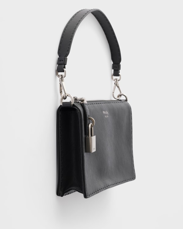 Antiqued leather pouch - Black Antiqued leather pouch - Black