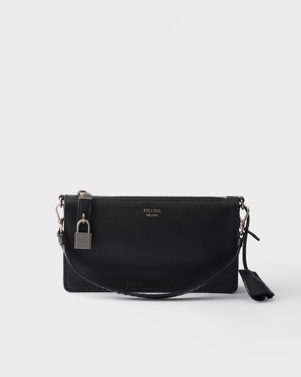 Antiqued leather pouch - Black Antiqued leather pouch - Black