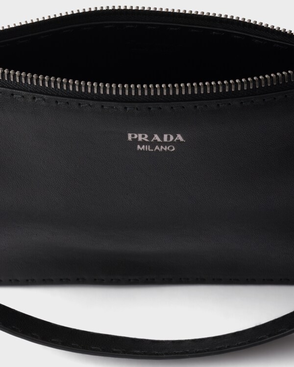Antiqued leather pouch - Black Antiqued leather pouch - Black