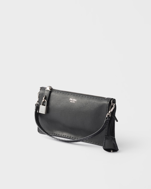 Antiqued leather pouch - Black Antiqued leather pouch - Black