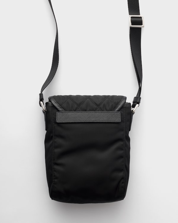 Re-Nylon and Saffiano leather smartphone case - Black Re-Nylon and Saffiano leather smartphone case - Black