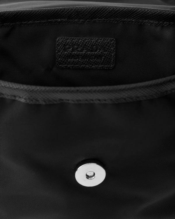 Re-Nylon and Saffiano leather smartphone case - Black Re-Nylon and Saffiano leather smartphone case - Black