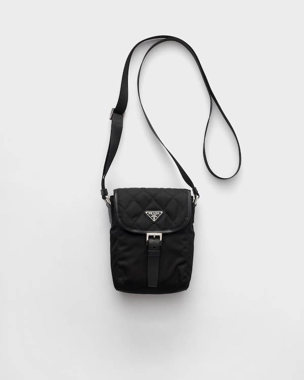 Re-Nylon and Saffiano leather smartphone case - Black Re-Nylon and Saffiano leather smartphone case - Black