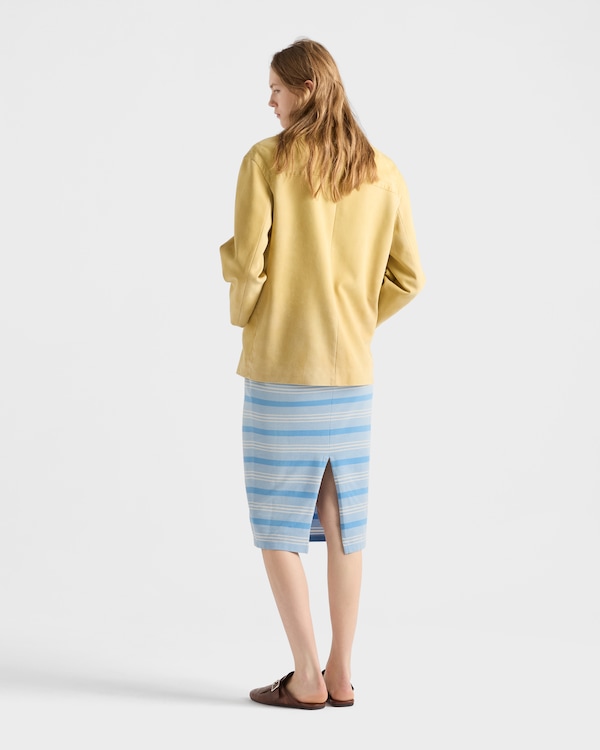 Falda de piqué con estampado “Bayadere” - Azul claro Falda de piqué con estampado “Bayadere” - Azul claro