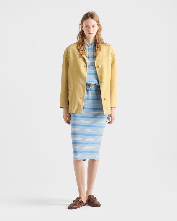 Falda de piqué con estampado “Bayadere” - Azul claro Falda de piqué con estampado “Bayadere” - Azul claro