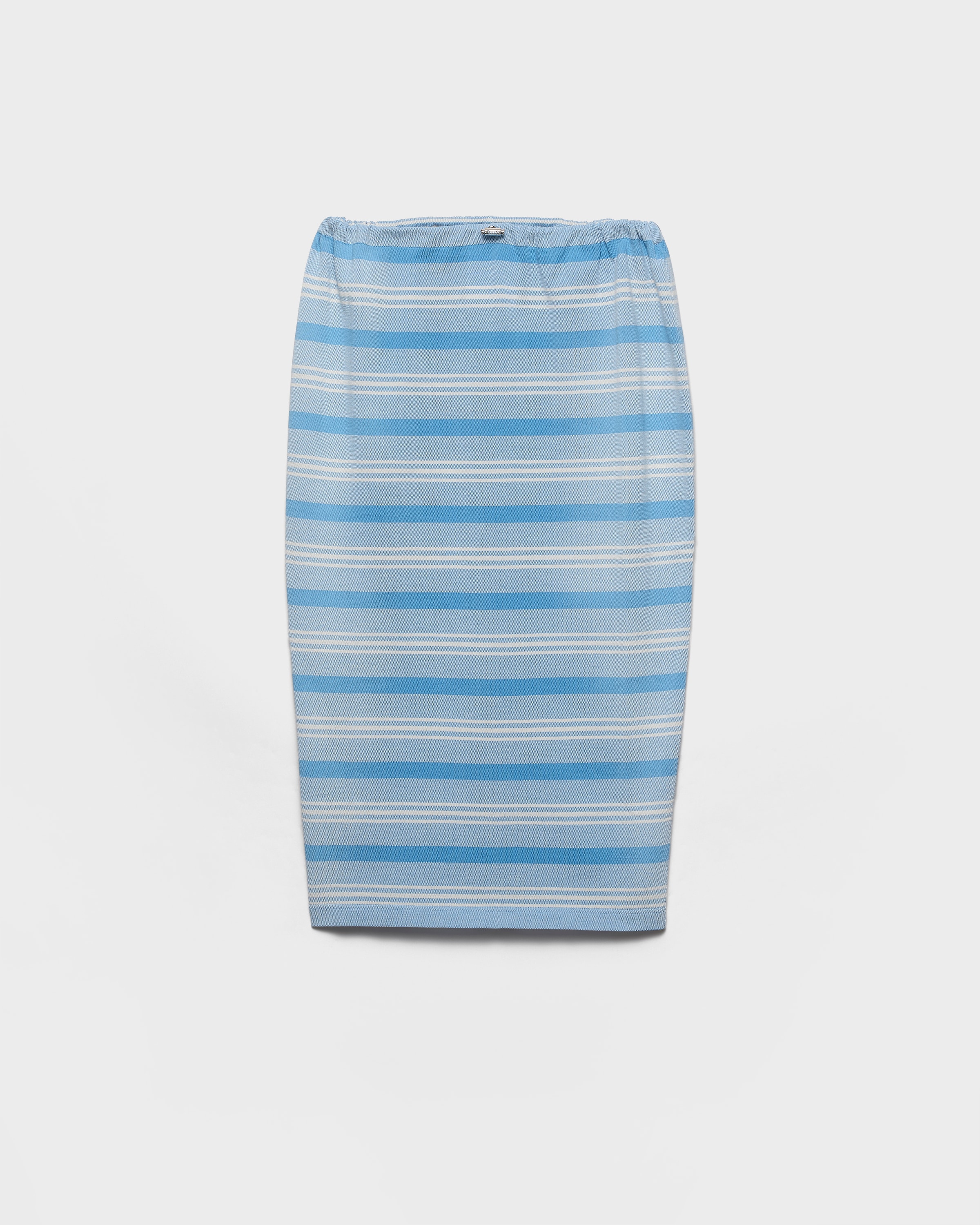 Bayadere print piqué skirt