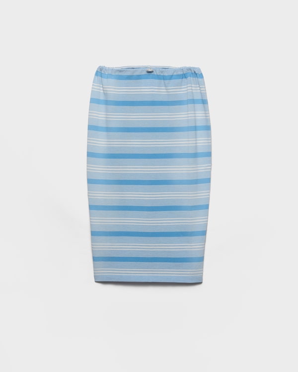 Falda de piqué con estampado “Bayadere” - Azul claro Falda de piqué con estampado “Bayadere” - Azul claro