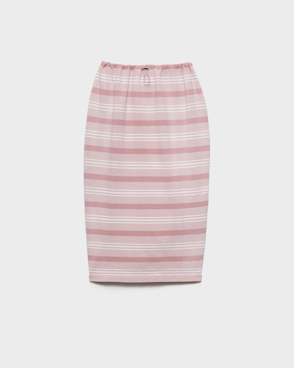 Falda de piqué con estampado “Bayadere” - Rosa Alabastro Falda de piqué con estampado “Bayadere” - Rosa Alabastro