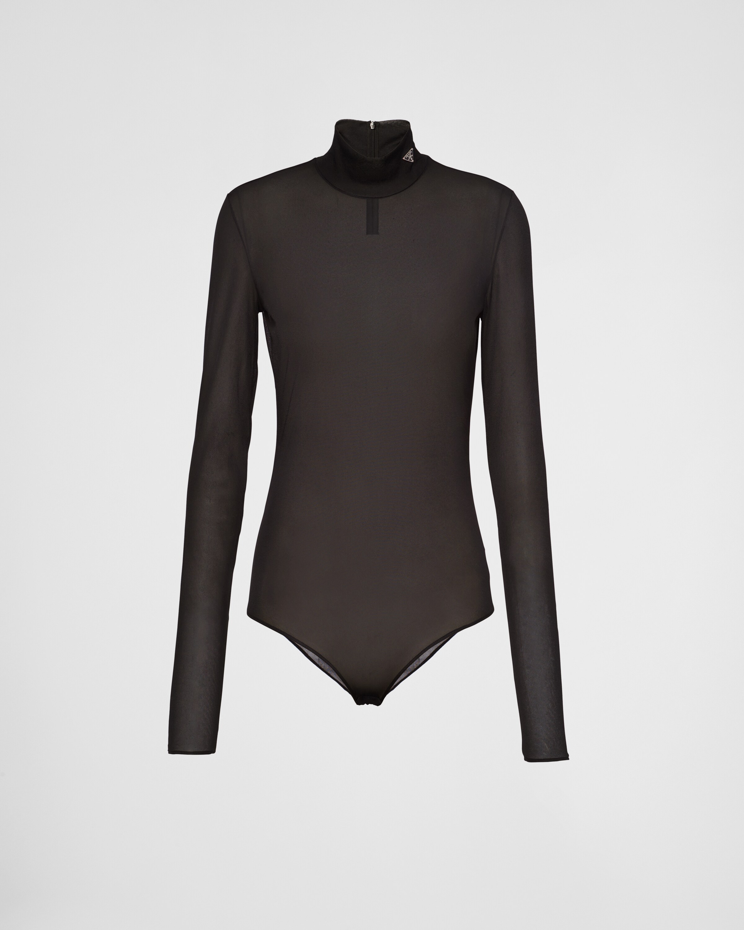 Black Gazar Jersey Bodysuit PRADA