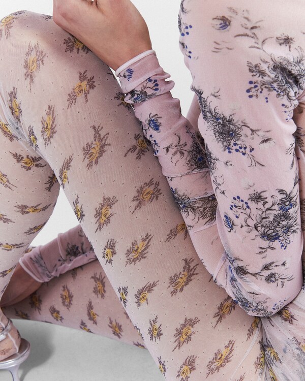 Bodi de tul elástico estampado Bodi de tul elástico estampado