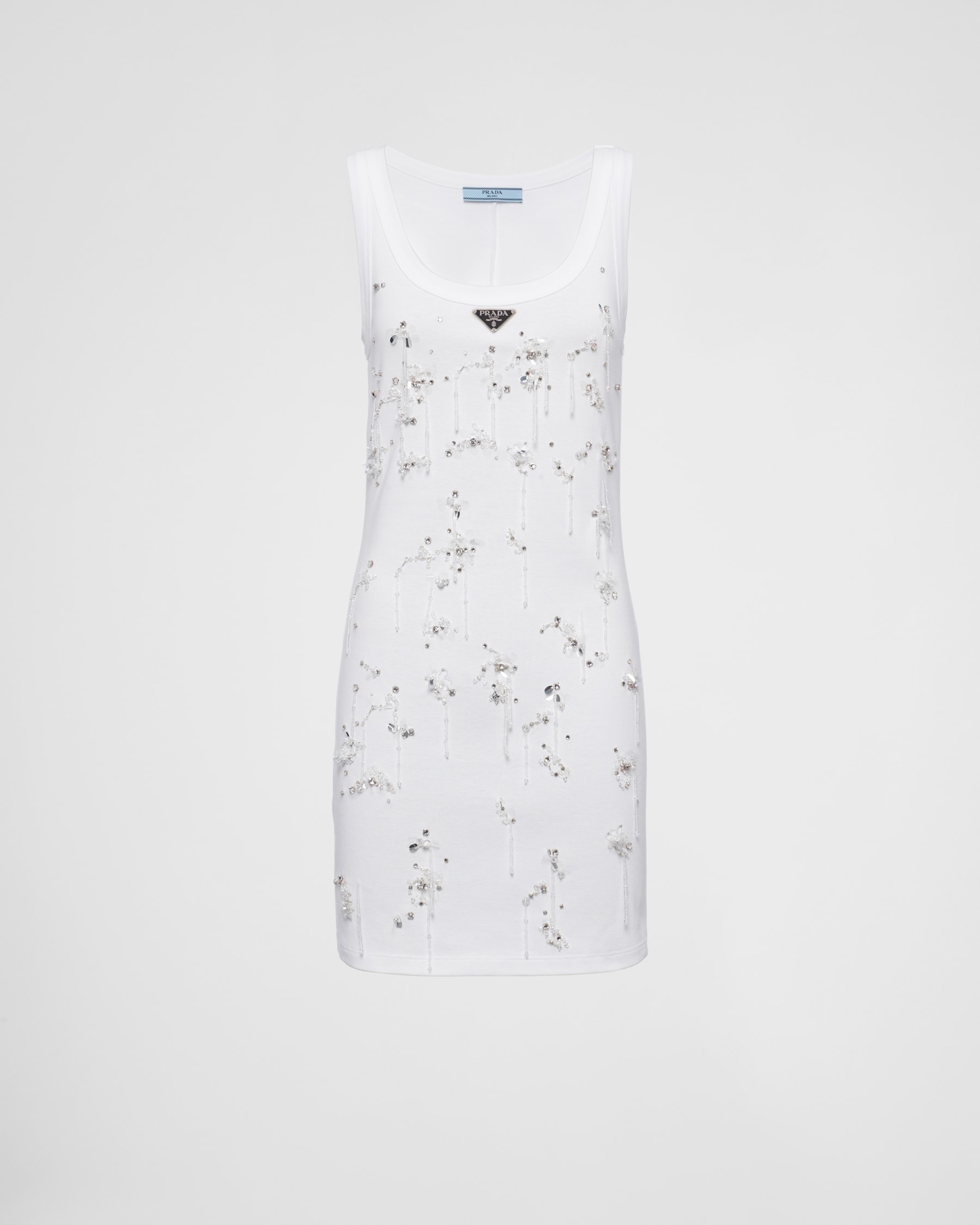 Prada 25 Sleeveless Dress Black and White Polyester